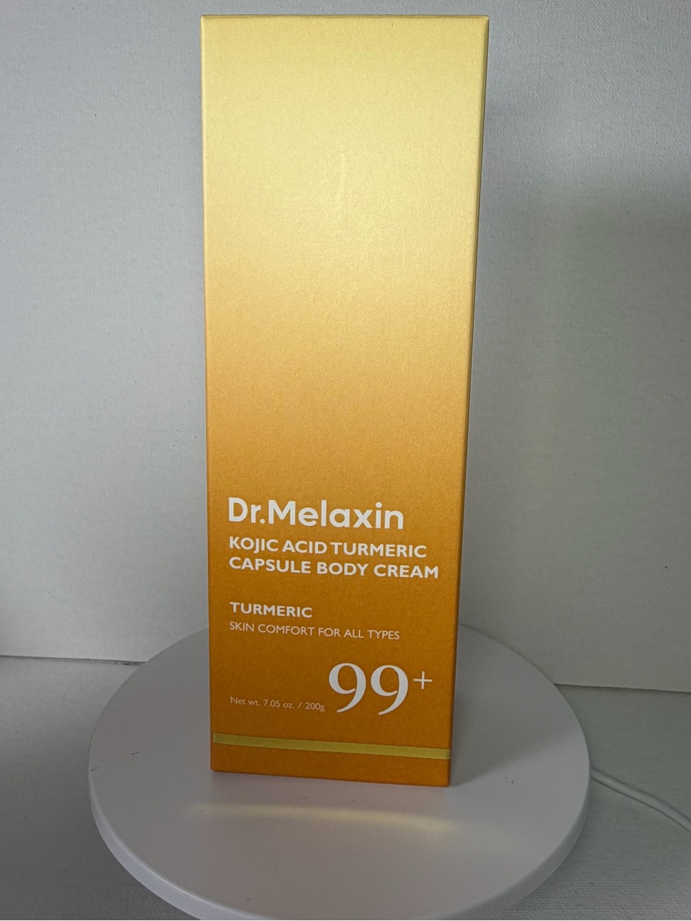 Turmeric Kojic Acid Capsule Body Cream — Golden Yellow